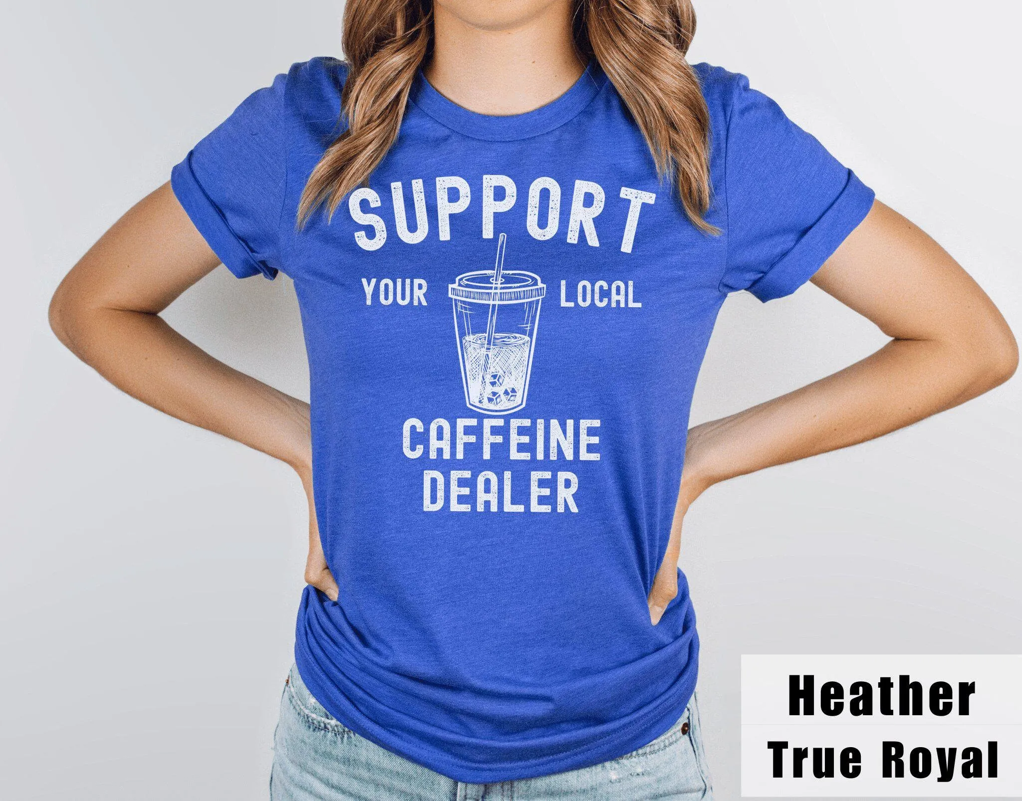 Coffee Tea Knits - Koszulka z kawą mrożoną - Wspieraj