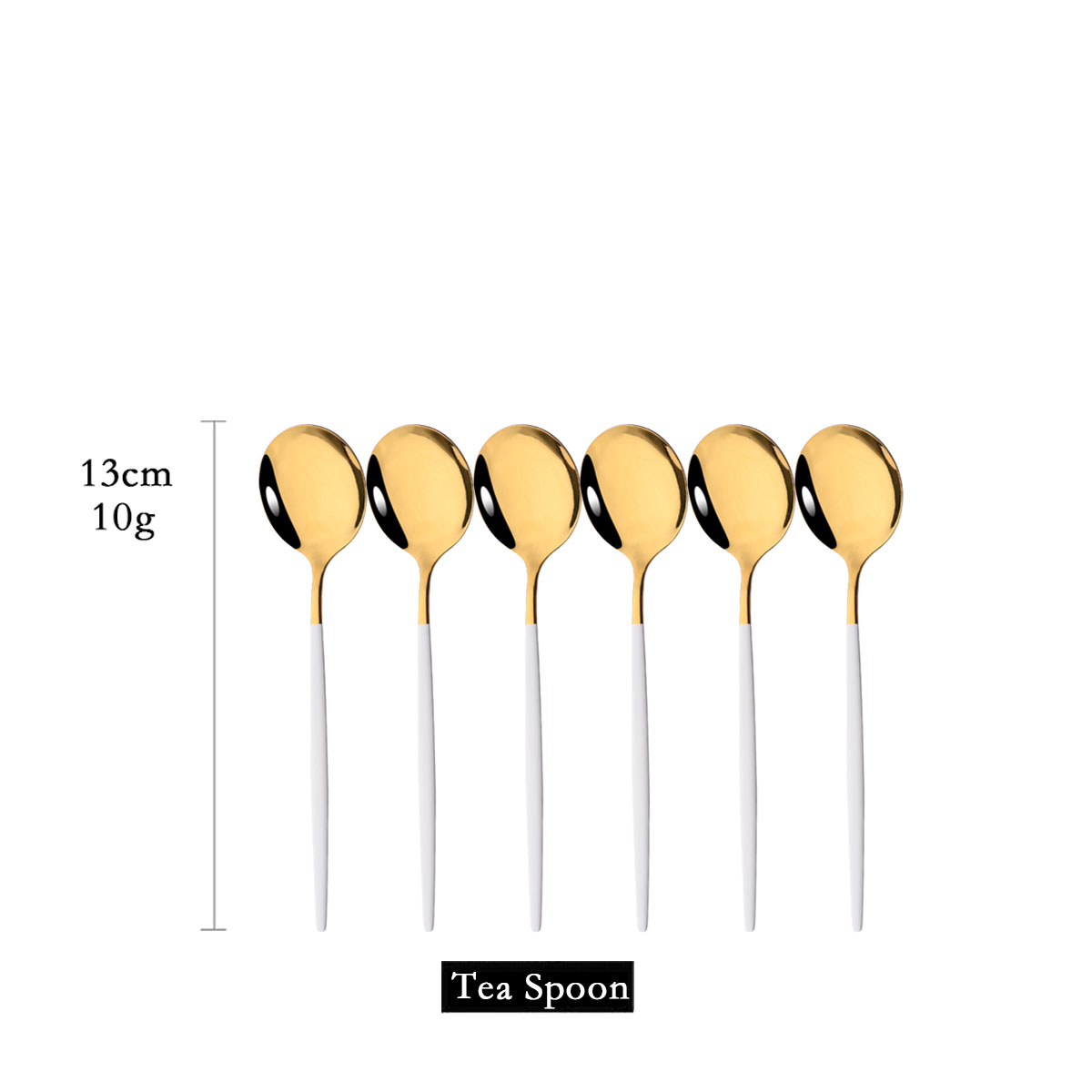 Coffee Tea Games - 6Pcs Lustrzana łyżeczka do herbaty z