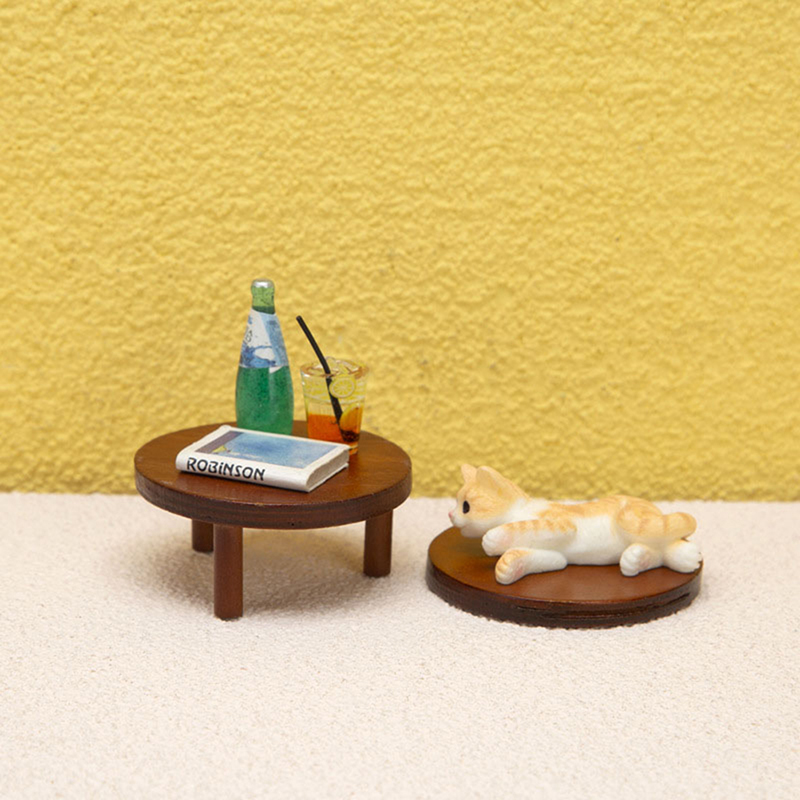 Coffee Y Tea - 1/12 w skali miniaturowy drewniany okrągły