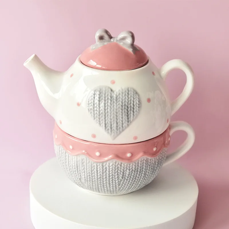 Coffee Tea Knits - 400 ml, ceramiczny zestaw do parzenia
