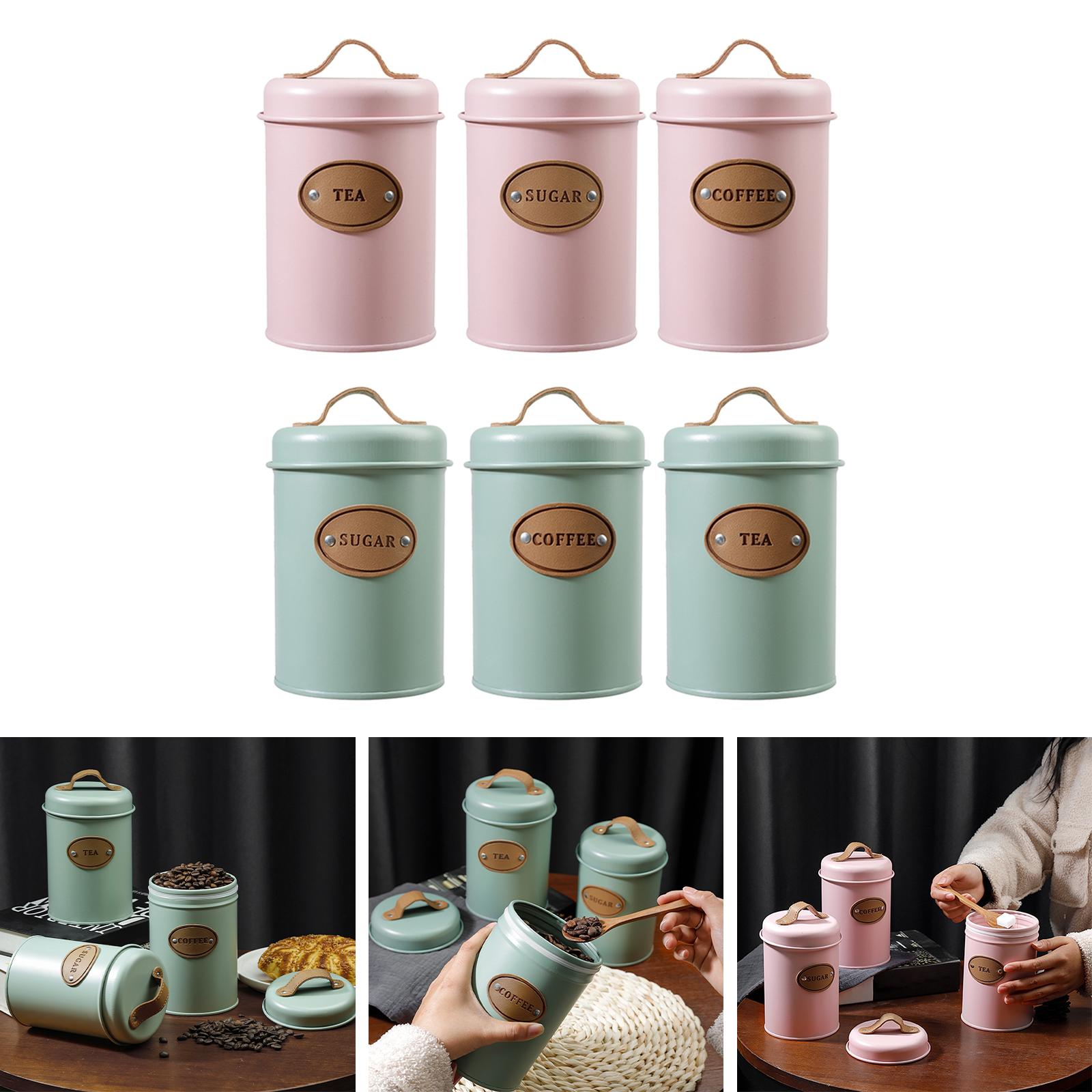 3-częściowy zestaw pojemników  – Coffee Tea Sugar Container Set recenzja i cena