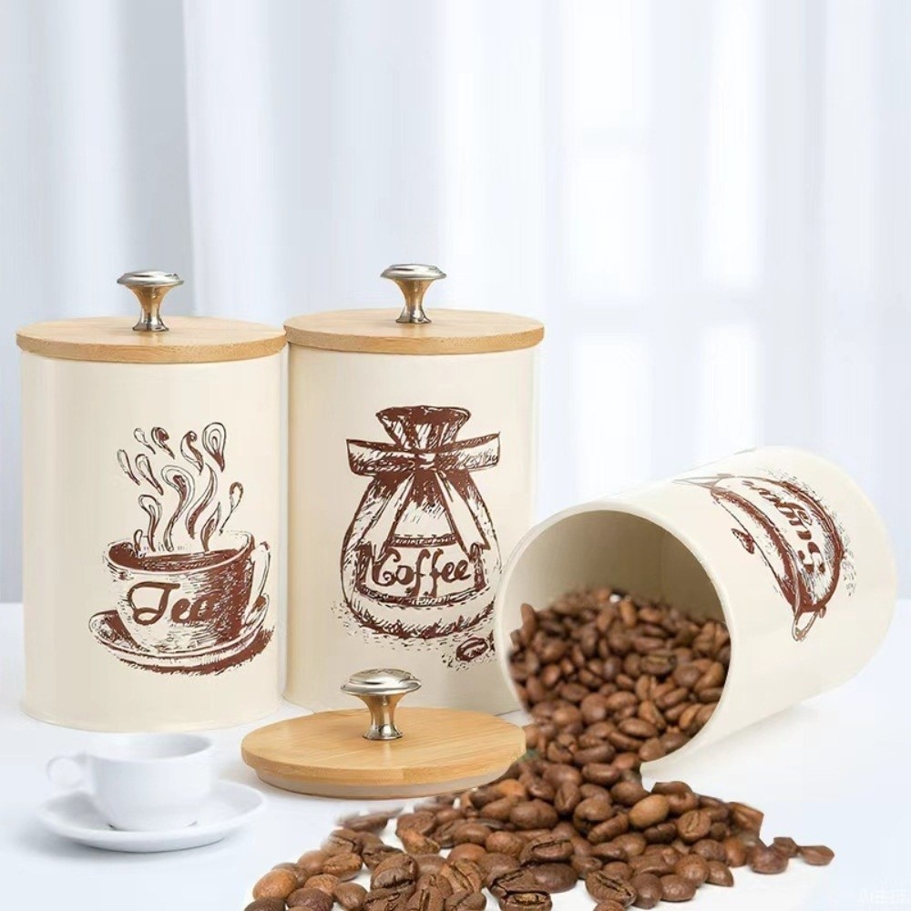 3-częściowy metalowy zestaw po – Coffee Tea Sugar Container Set recenzja i cena