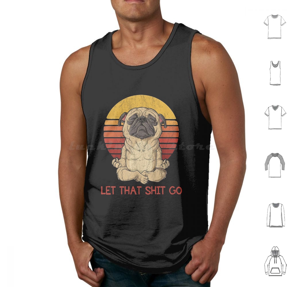 Vintage Pug Yoga Tank Tops Ves – Coffee Tea Knits recenzja i cena