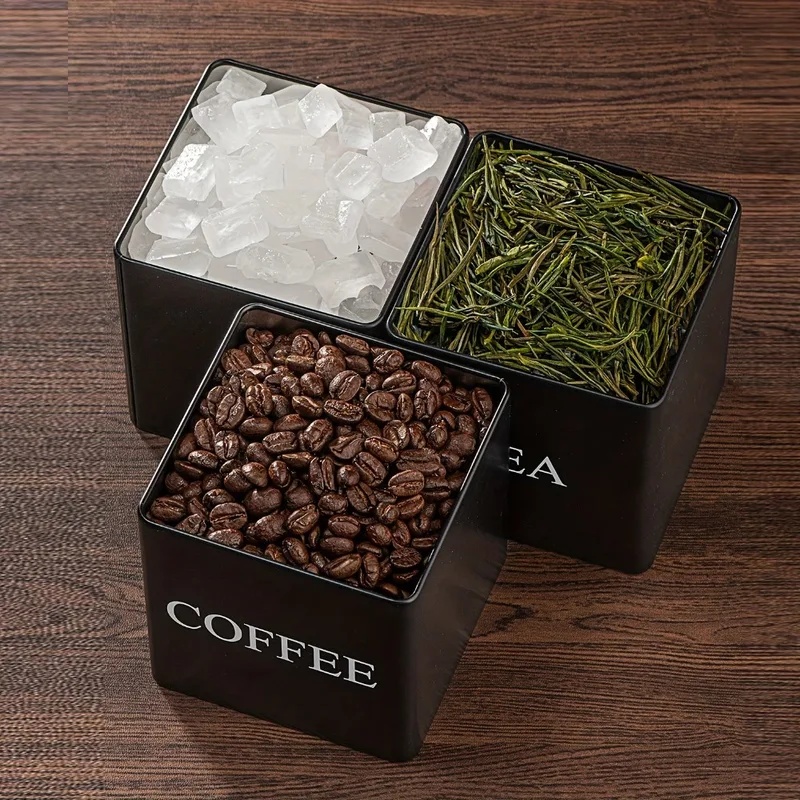 3 sztuki w zestawie, pojemność – Coffee Tea Sugar Container Set recenzja i cena