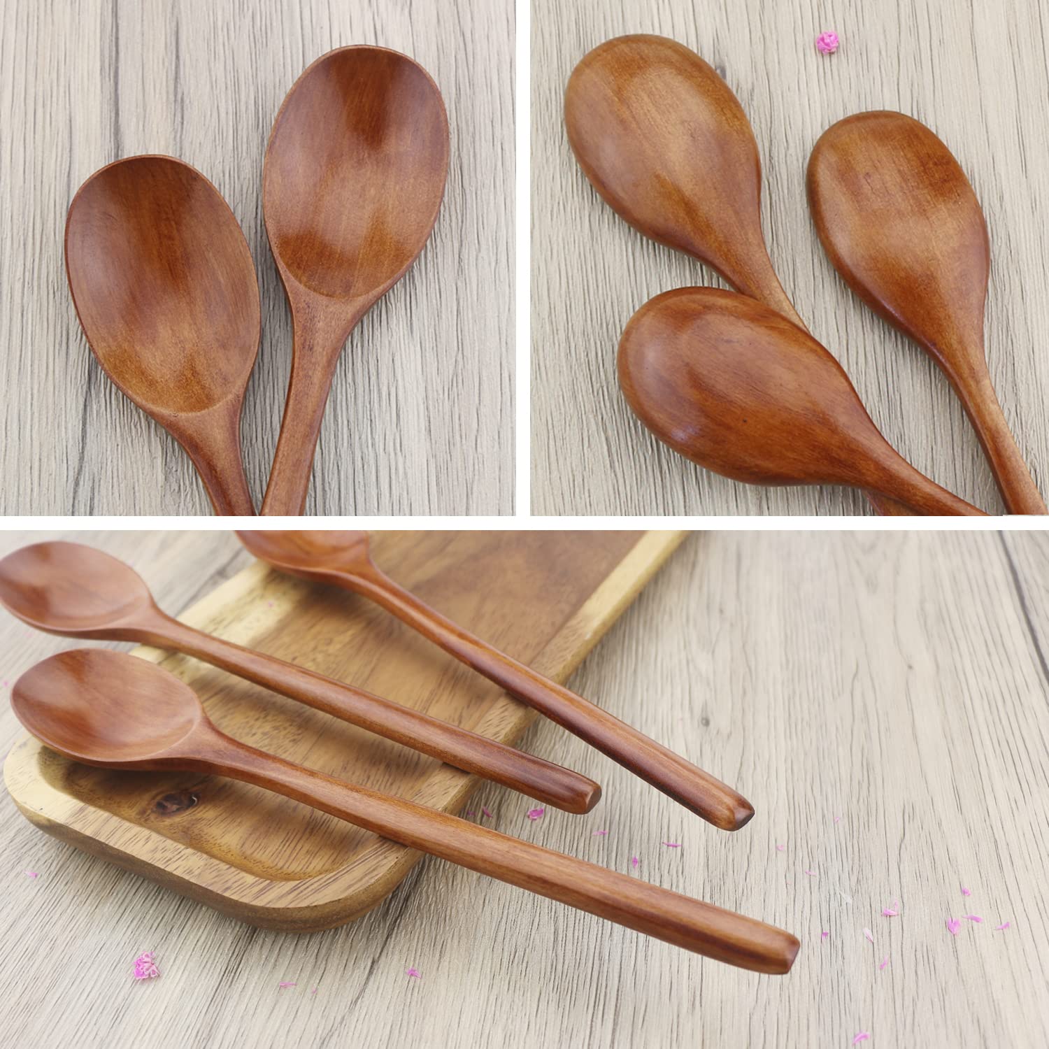 6 szt. Drewniane Łyżki Zastawa – Tea Coffee Utensils recenzja i cena