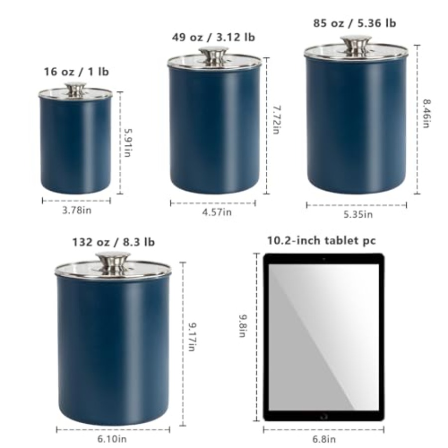 Zestaw pojemników na żywność z – Coffee Tea Sugar Container Set recenzja i cena