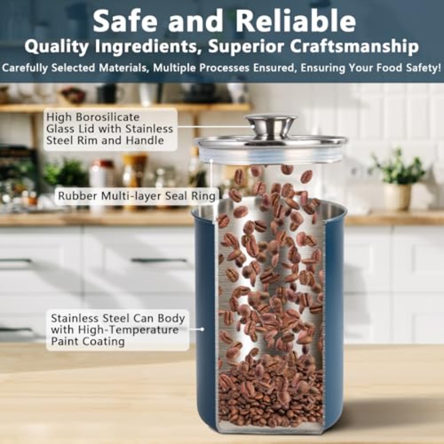 Zestaw pojemników na żywność z – Coffee Tea Sugar Container Set recenzja i cena