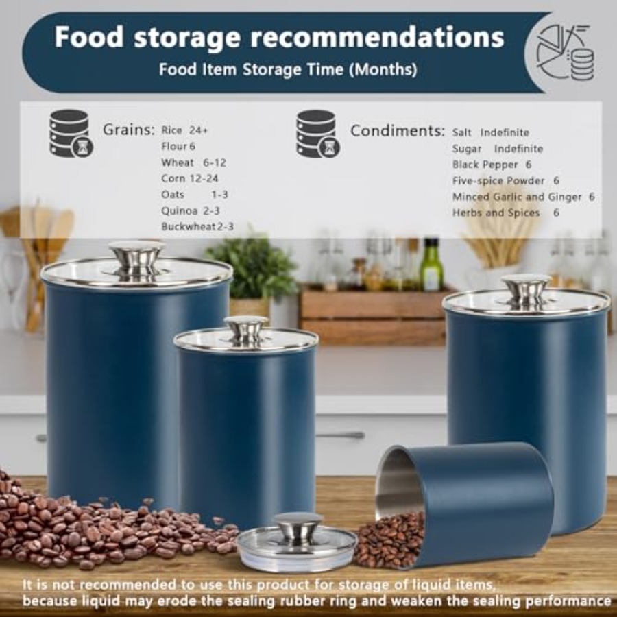 Zestaw pojemników na żywność z – Coffee Tea Sugar Container Set recenzja i cena